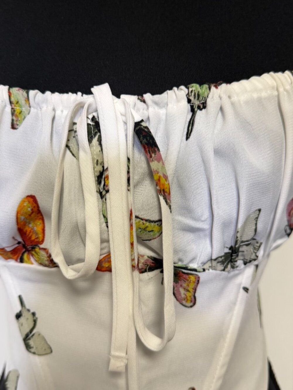 Mixed Threads Butterfly Bustier Corset Crop Top White Size M NWT - Picture 3 of 5